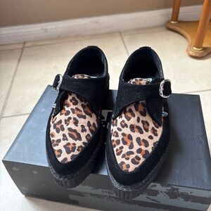 TUK Leopard print Mary Jane with buckle